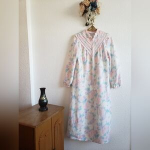 #Floral Pastel Long Robe Vintage